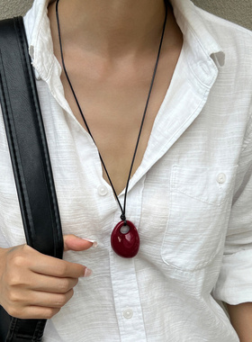 欧美跨境饰品简约彩色不规则吊坠