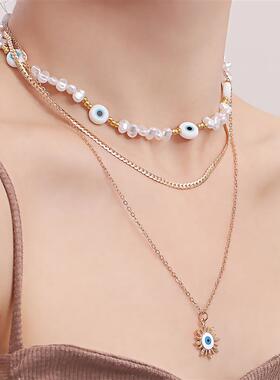 欧美跨境饰品ins多层恶魔之眼