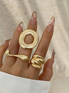 欧美跨境ins冷淡风不规则水滴开