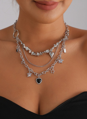 欧美跨境饰品多元素爱心五角星项