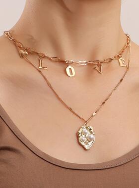 欧美跨境饰品简约夸张LOVE字母