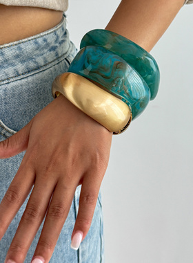 欧美跨境饰品时尚ins合金手镯文