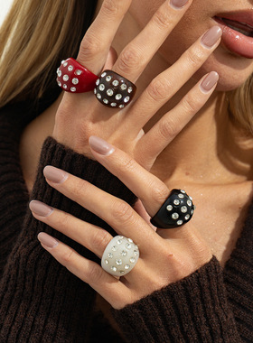 欧美跨境琥珀晕染复古英伦风宽面