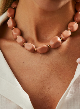 欧美跨境饰品气质不规则切面串珠