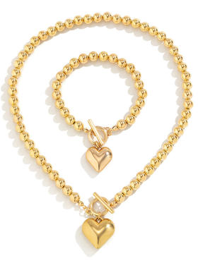 欧美跨境ins几何圆珠颈链女百搭