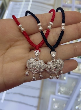 星禧银饰2022年新款纯银平安锁长命锁镂空拉丝工艺送宝宝朋友闺蜜