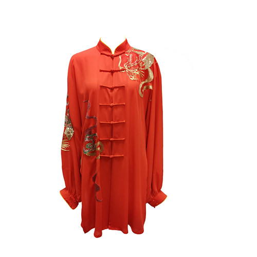 马蕾太极新款贴纱绣太极服武术气功表演练功中国风太极服太极春蕾 - 图3