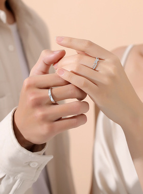 925纯银麦穗情侣对戒森系小众设计告白戒指夏季指环520情人节礼物