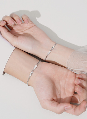 莫比乌斯情侣手链女男韩版ins小众无限符号手饰品纪念礼物可刻字