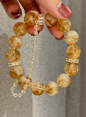 好运能量补给|天然黄水晶巴西老料黄晶手链自然手串手链女原创