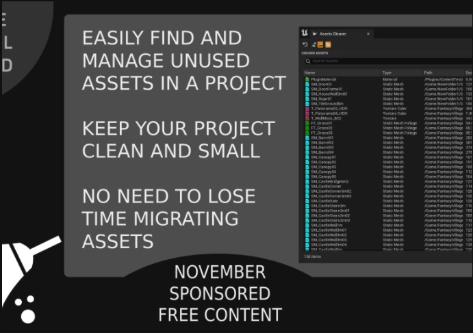 UE4UE5.3 Assets Cleaner - Project Cleaning Tool 资源清理插件 - 图0