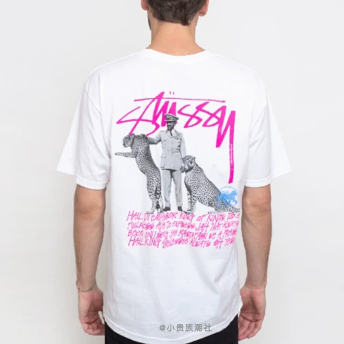 Футболка STUSSY EMPEROR TEE с короткими рукавами и принтом императора, мужская футболка с изображением гепарда и граффити, женская модная футболка с короткими рукавами из натуральной кожи