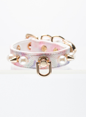 蛇纹烫金手环手链puppy小众亚文化手作手环可配链