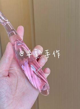 粉色小章鱼触手造型高硼硅玻璃床头摆件