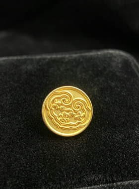 中式典雅金属祥云纹无痕磁吸胸针不伤衣情侣衣服装饰复古国风扣针