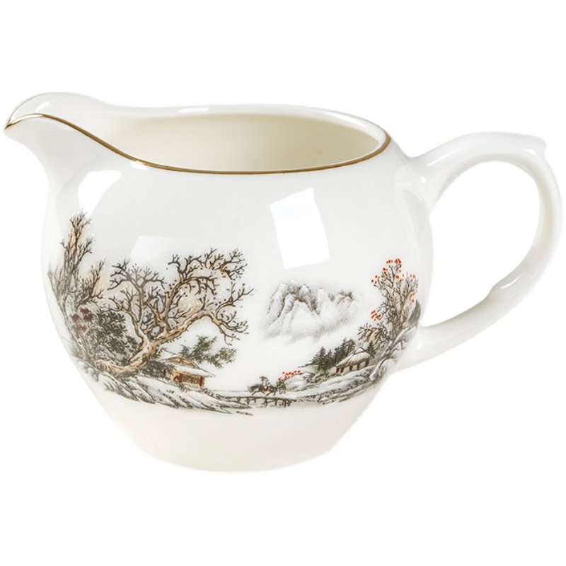 白瓷釉上彩青花陶瓷纯白茶海公道杯功夫茶具零配件大号分茶器创意,淘宝优惠券,粉丝福利购,淘宝优惠卷