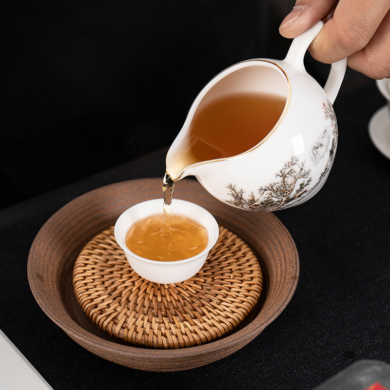 白瓷釉上彩青花陶瓷纯白茶海公道杯功夫茶具零配件大号分茶器创意,淘宝优惠券,粉丝福利购,淘宝优惠卷