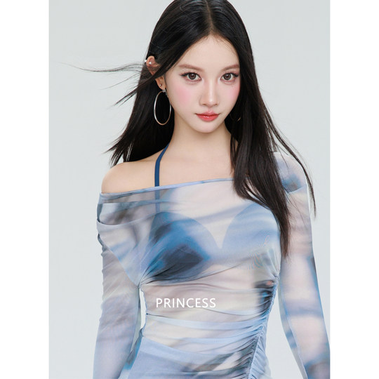 Bañador bikini de tres piezas que cubre el vientre y adelgaza