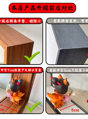 适用泡泡玛特SP花的四幕戏盲盒手办收纳展示框带背景图灯串圆点胶