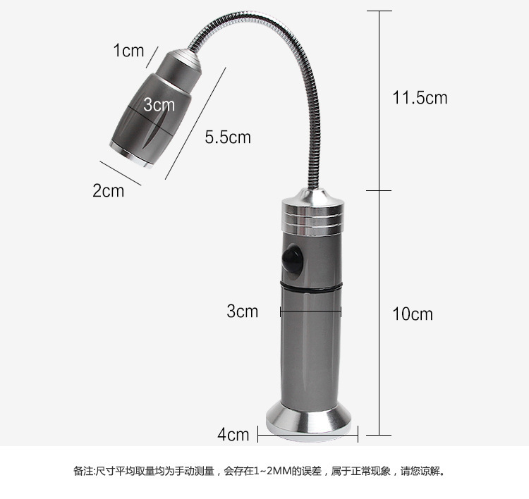 露营钓鱼桌面学习台灯充电LED带磁铁户外照明检修超亮强光手电筒 - 图1