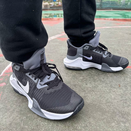 Nike Air Max Impact 3黑白耐克耐磨气垫实战篮球鞋男DC3725-100 - 图2