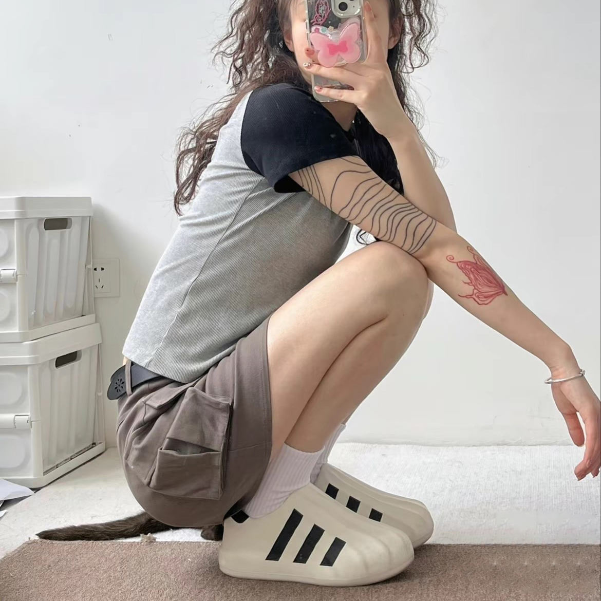 阿迪达斯三叶草Adidas AdiFOM Superstar一脚蹬洞洞鞋男女HQ8750 - 图0