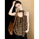 2026 New Heavy Industry Leopard Print Ribbon Camisole