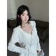 蕾丝边连帽长袖T恤女春夏防晒