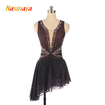 Forno Figure Skating Suit Performance Wear skating Contest scooters Contest class dress Gradient Color Long Dress