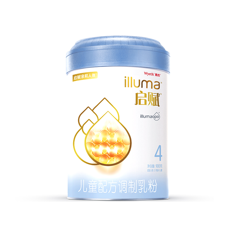 天猫国际进口超市国内现货6罐*进口惠氏启赋4段儿童奶粉900克*（蓝钻）婴儿牛奶成长四段0