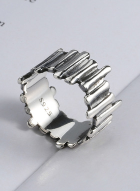 韩版纯银不规则戒指环新品