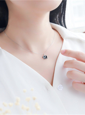 滴胶简约文艺风银饰品项链耳环