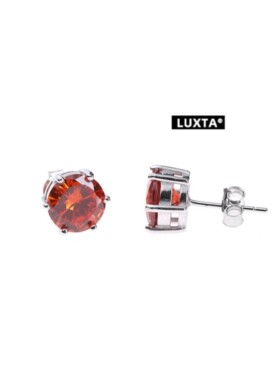 LUXTA 925银红钻耳钉 s925银锆石耳饰红色男高级感女同款气质嘻哈