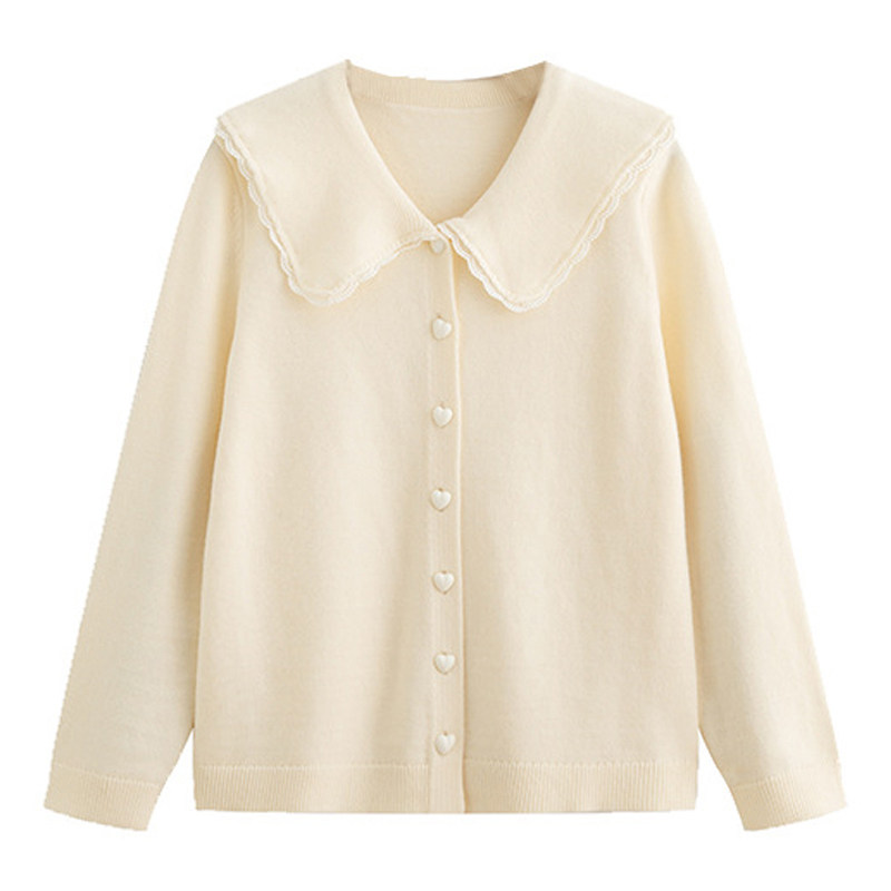 200斤小清新娃娃领打底毛衣胖莹莹大码女装秋冬气质内搭针织开衫,淘宝优惠券,粉丝福利购,淘宝优惠卷