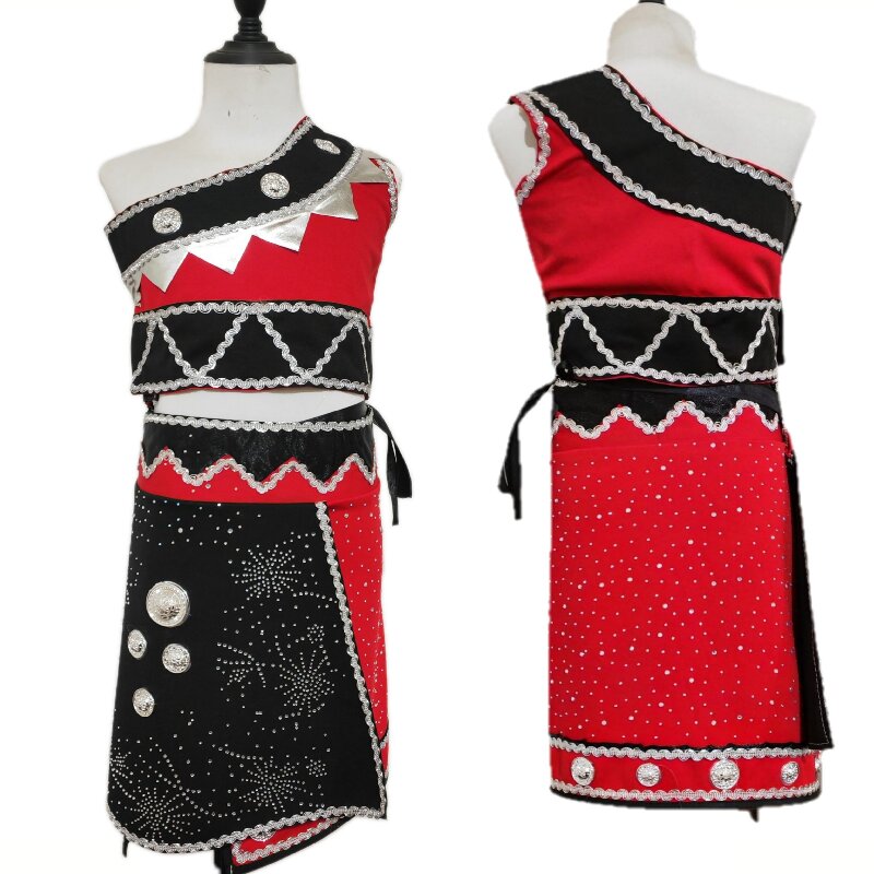 少数民族表演服56民族儿童苗族壮族土家族傣族彝族白族藏族演出服 - 图0