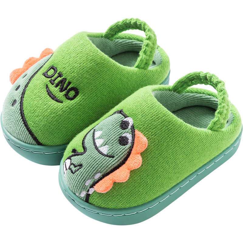 冬季儿童棉拖鞋男女童卡通恐龙居家保暖加厚软底婴幼儿毛拖鞋,淘宝优惠券,粉丝福利购,淘宝优惠卷