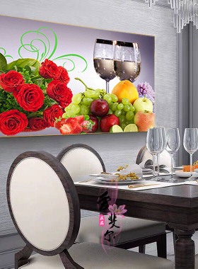 画世纪餐厅装饰画欧式现代晶瓷画