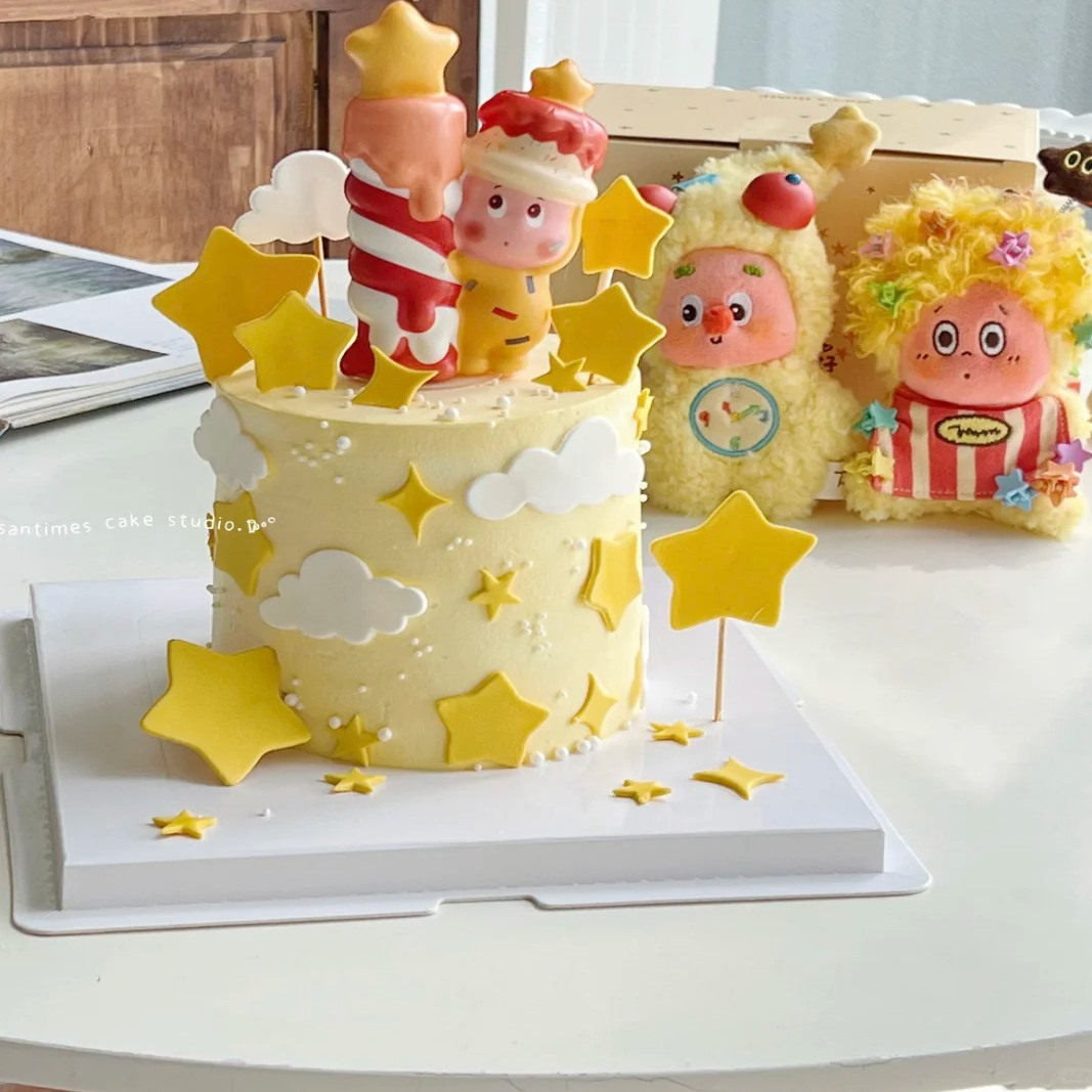 许愿蜡烛星星人蛋糕装饰公仔摆件儿童男孩女孩生日甜品台原创插件,淘宝优惠券,粉丝福利购,淘宝优惠卷