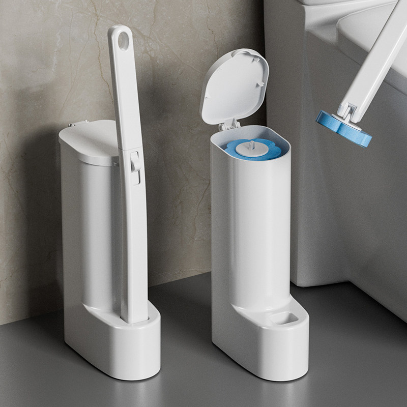 一次性马桶刷家用无死角厕所清洁刷可抛式马桶刷子壁挂落地马桶刷 - 图0