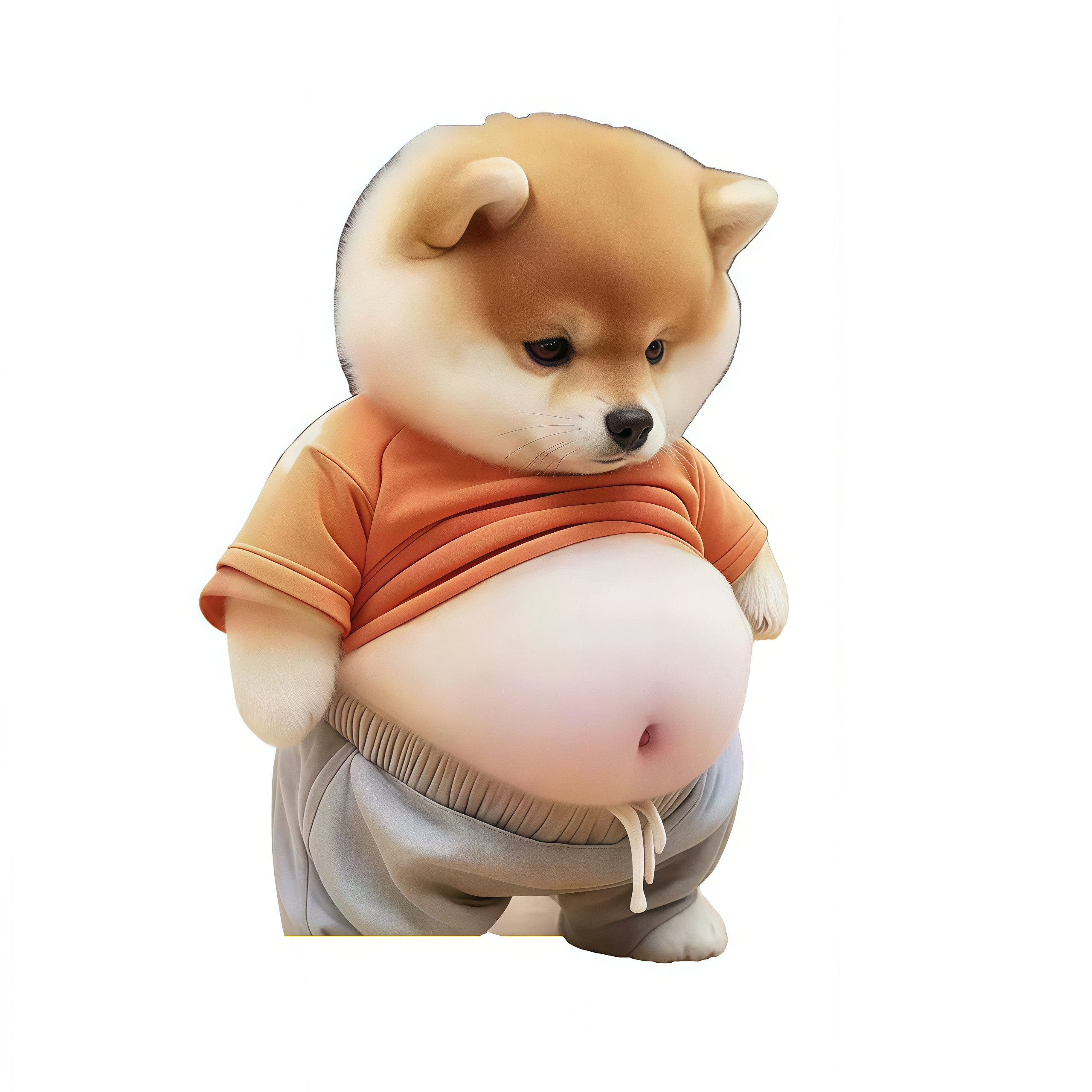 小狗人大肚皮捏捏乐可爱创意解压玩具小胖柴犬汽车防撞贴家居贴纸,淘宝优惠券,粉丝福利购,淘宝优惠卷