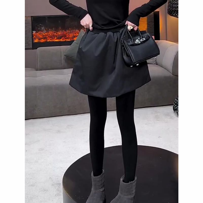 时尚深灰色加厚蓬蓬花苞短裙女2025冬季新款高腰显瘦a字半身裙子,淘宝优惠券,粉丝福利购,淘宝优惠卷