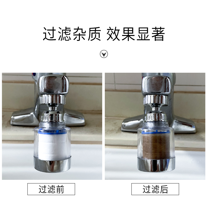 水龙头净水器过滤加长花洒防溅头节水起泡器家用厨房自来水过滤器 - 图1