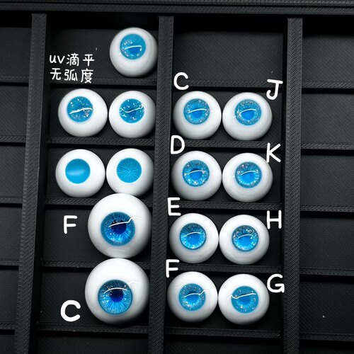 bjd娃娃树脂眼眼底眼睛底座成品眼底自制眼材料瞳片合板整版眼片 - 图1