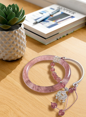 新中式仿玉蓝冰狐狸手镯女复古古风清冷感平安手链叮当饰品