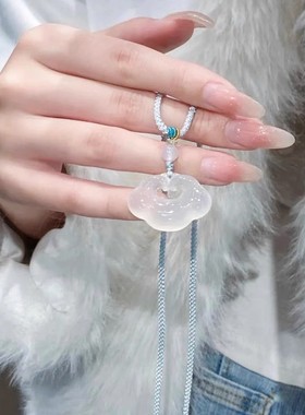 玛瑙祥云锁吊坠，男女款挂件，朋友情侣项链礼物