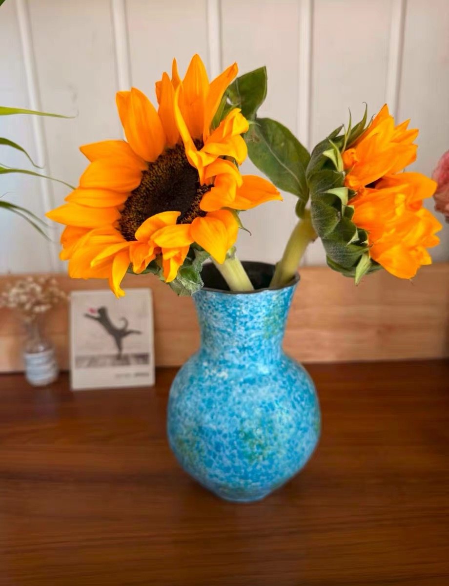 景德镇陶瓷花瓶摆件客厅插花器复古器手绘蓝色小花瓶个鲜花花瓶,淘宝优惠券,粉丝福利购,淘宝优惠卷