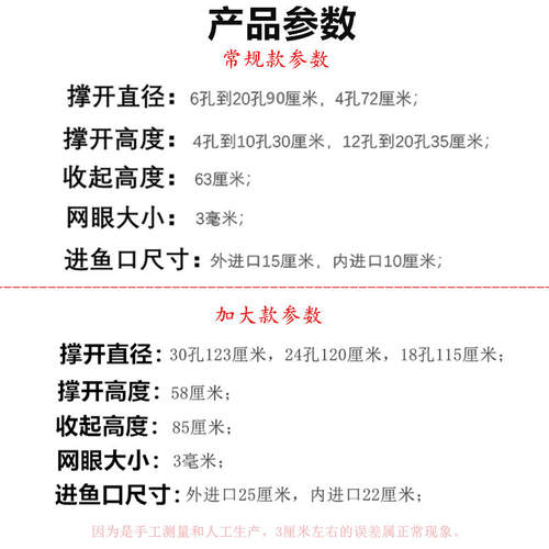 渔网网鱼只进不出捞鱼网虾泥鳅黄鳝龙虾鱼网折叠河虾新式 - 图3