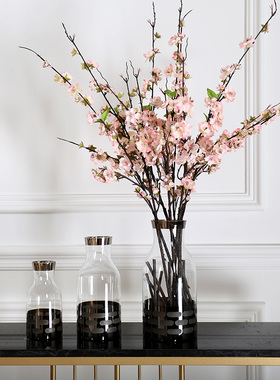 轻奢风透明小花瓶创意餐桌装饰品