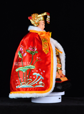 佛像刺绣绒边莲花披风妈祖娘娘神仙佛袍斗篷披肩观音菩萨凤袍加厚