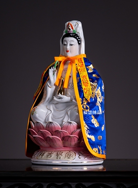 精品烫金布披风佛像小披风披肩斗篷观音菩萨神像佛袍衣道家财神地